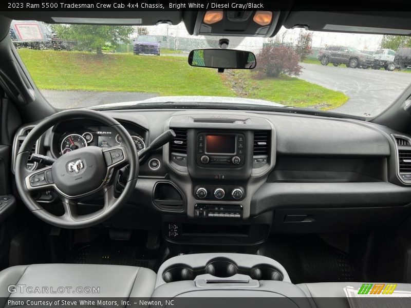 Bright White / Diesel Gray/Black 2023 Ram 5500 Tradesman Crew Cab 4x4 Chassis