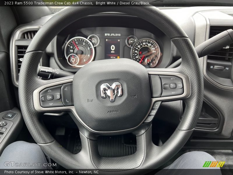 Bright White / Diesel Gray/Black 2023 Ram 5500 Tradesman Crew Cab 4x4 Chassis