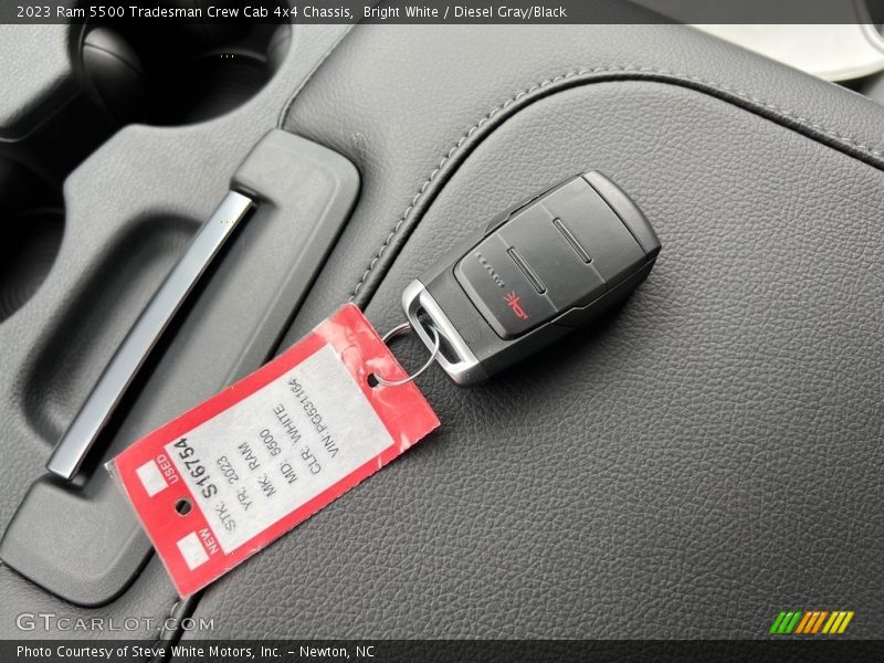 Bright White / Diesel Gray/Black 2023 Ram 5500 Tradesman Crew Cab 4x4 Chassis