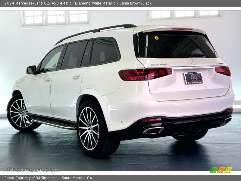 Diamond White Metallic / Bahia Brown/Black 2024 Mercedes-Benz GLS 450 4Matic