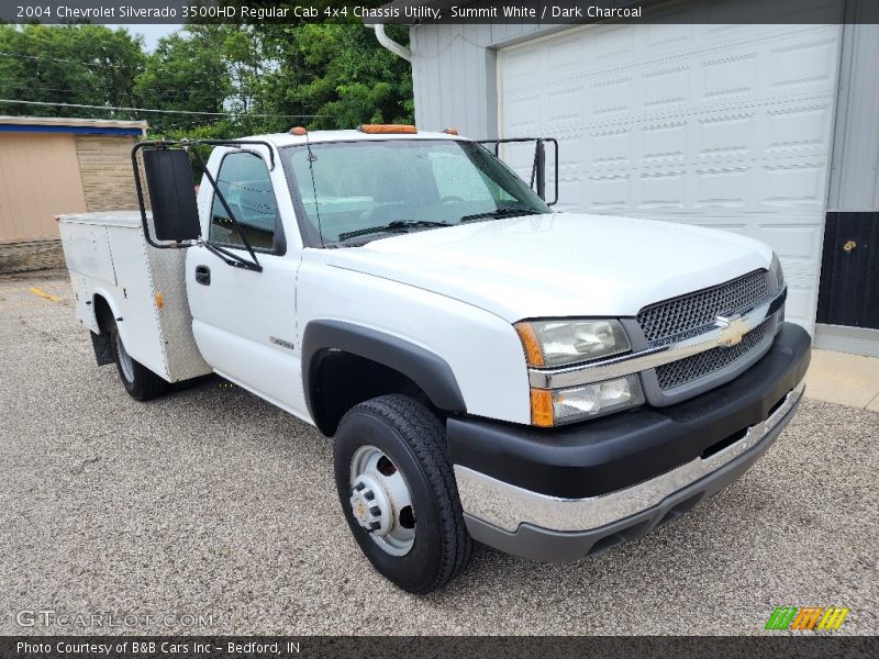 Summit White / Dark Charcoal 2004 Chevrolet Silverado 3500HD Regular Cab 4x4 Chassis Utility