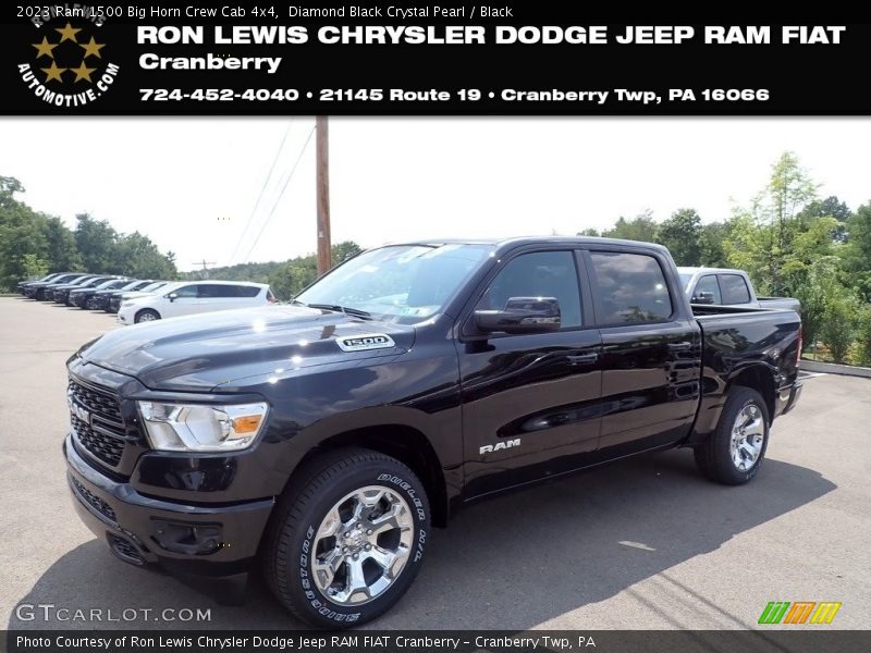Diamond Black Crystal Pearl / Black 2023 Ram 1500 Big Horn Crew Cab 4x4
