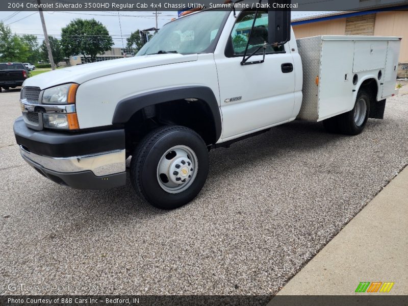 Summit White / Dark Charcoal 2004 Chevrolet Silverado 3500HD Regular Cab 4x4 Chassis Utility