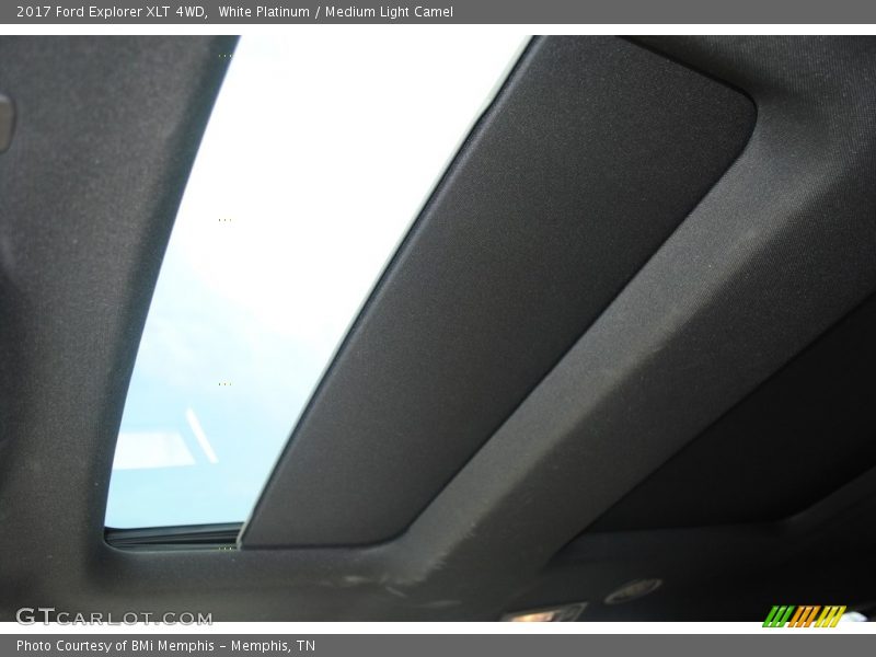 White Platinum / Medium Light Camel 2017 Ford Explorer XLT 4WD