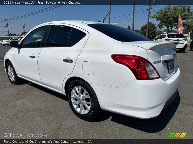 Fresh Powder White / Charcoal 2019 Nissan Versa SV