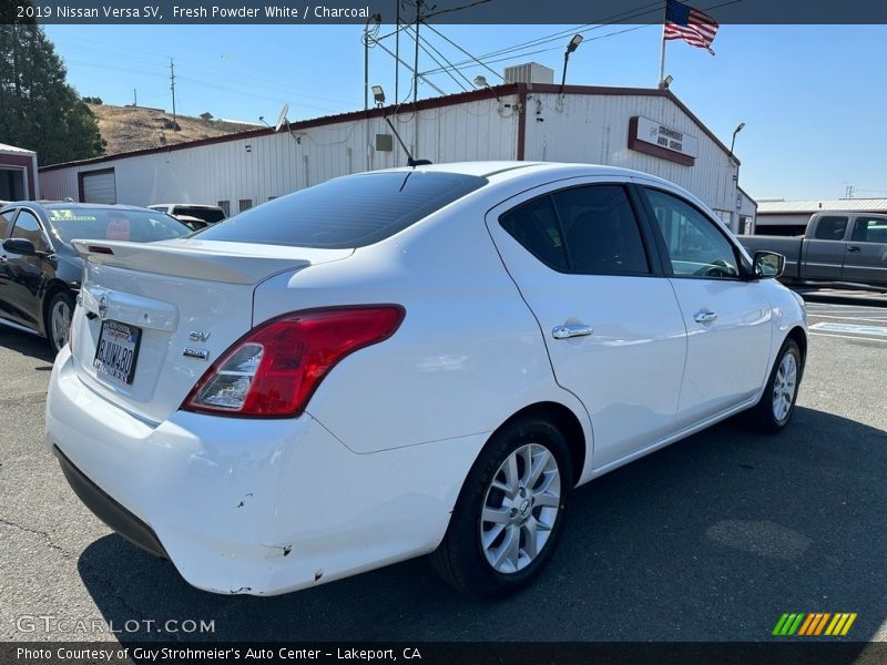 Fresh Powder White / Charcoal 2019 Nissan Versa SV