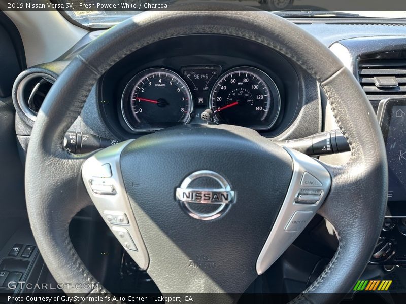 Fresh Powder White / Charcoal 2019 Nissan Versa SV