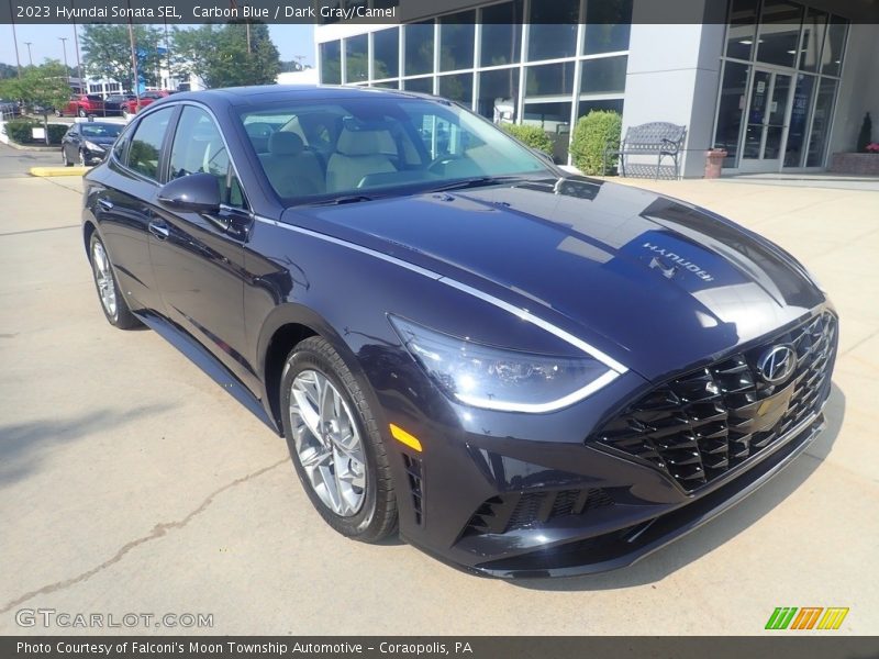 Carbon Blue / Dark Gray/Camel 2023 Hyundai Sonata SEL