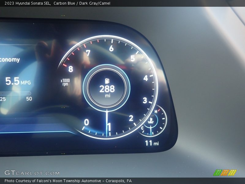 Carbon Blue / Dark Gray/Camel 2023 Hyundai Sonata SEL