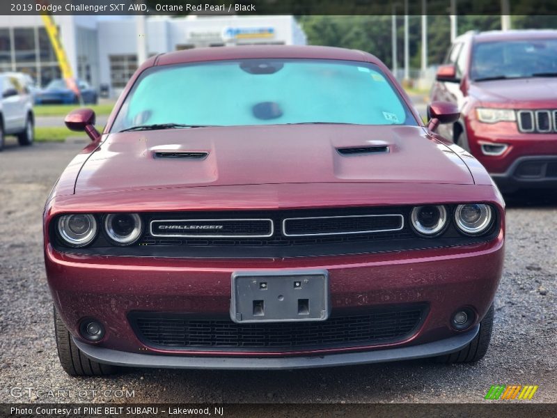 Octane Red Pearl / Black 2019 Dodge Challenger SXT AWD