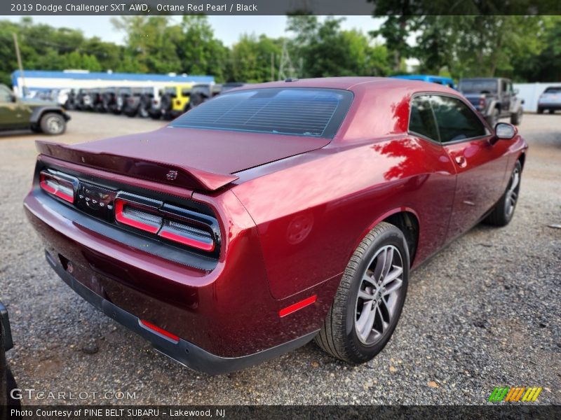 Octane Red Pearl / Black 2019 Dodge Challenger SXT AWD