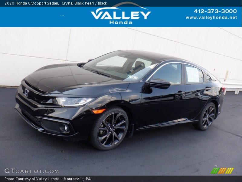 Crystal Black Pearl / Black 2020 Honda Civic Sport Sedan