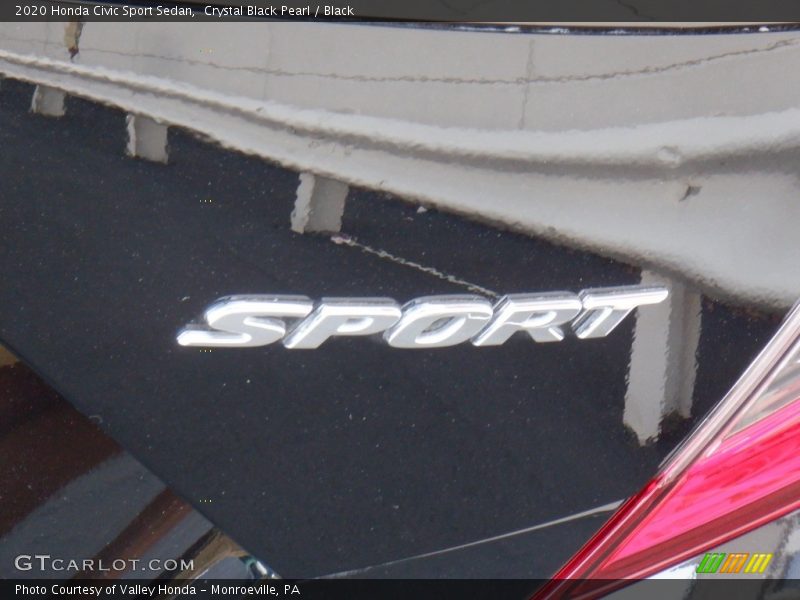 Crystal Black Pearl / Black 2020 Honda Civic Sport Sedan