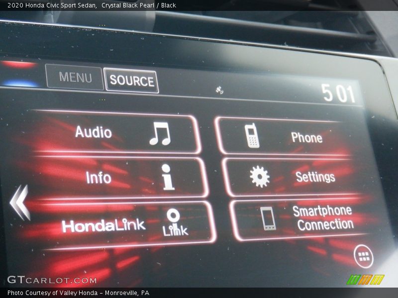 Crystal Black Pearl / Black 2020 Honda Civic Sport Sedan