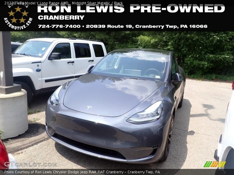 Midnight Silver Metallic / Black 2023 Tesla Model Y Long Range AWD