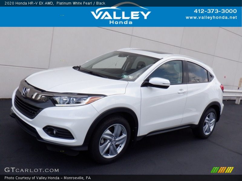 Platinum White Pearl / Black 2020 Honda HR-V EX AWD