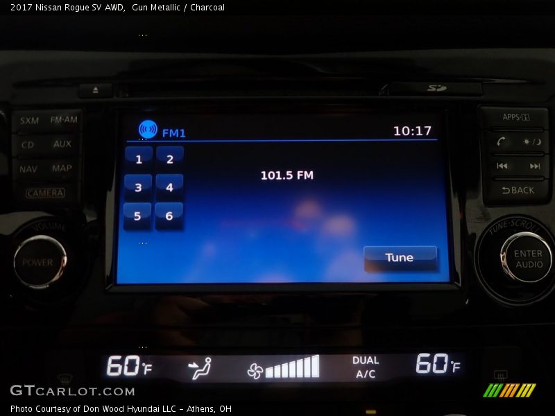 Gun Metallic / Charcoal 2017 Nissan Rogue SV AWD