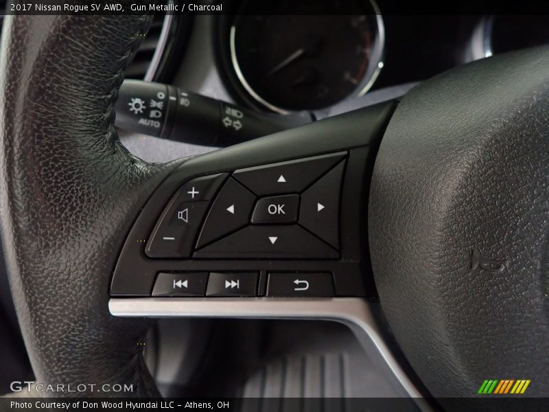 Gun Metallic / Charcoal 2017 Nissan Rogue SV AWD