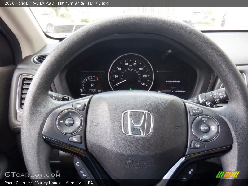 Platinum White Pearl / Black 2020 Honda HR-V EX AWD