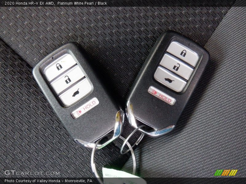 Platinum White Pearl / Black 2020 Honda HR-V EX AWD