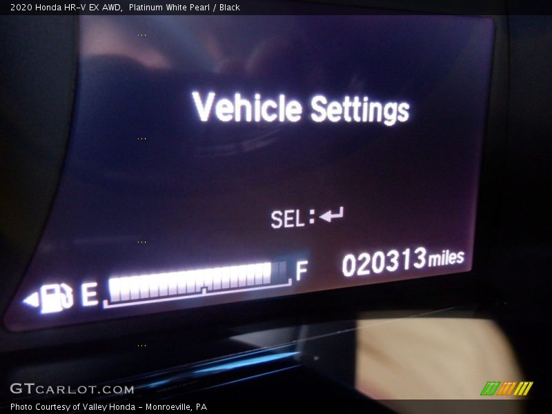 Platinum White Pearl / Black 2020 Honda HR-V EX AWD