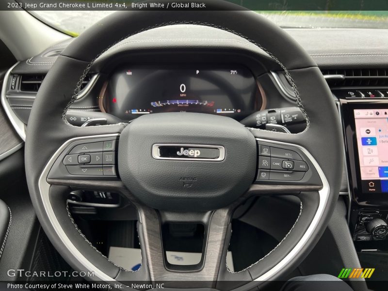 Bright White / Global Black 2023 Jeep Grand Cherokee L Limited 4x4