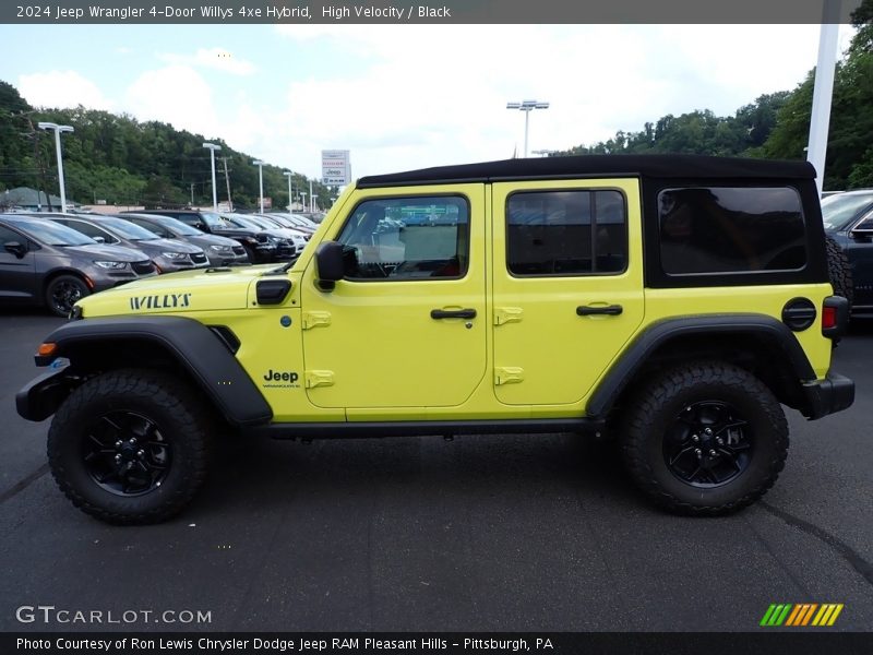 High Velocity / Black 2024 Jeep Wrangler 4-Door Willys 4xe Hybrid