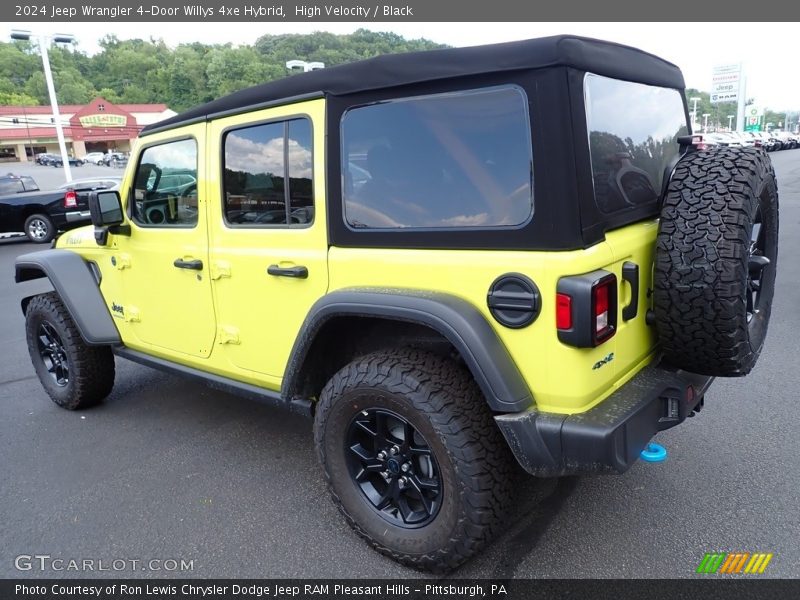 High Velocity / Black 2024 Jeep Wrangler 4-Door Willys 4xe Hybrid