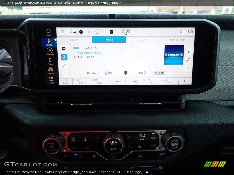 High Velocity / Black 2024 Jeep Wrangler 4-Door Willys 4xe Hybrid