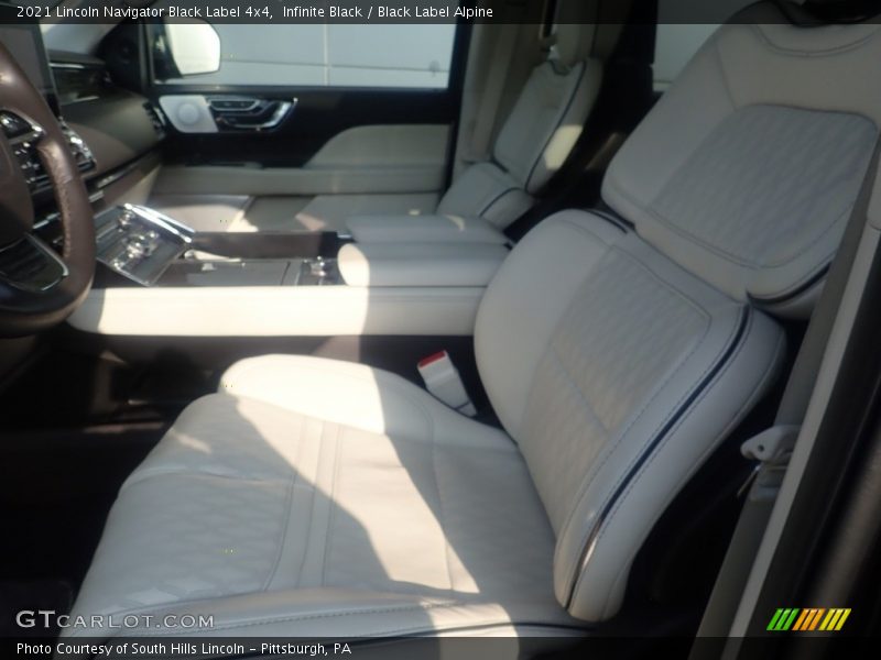 Front Seat of 2021 Navigator Black Label 4x4