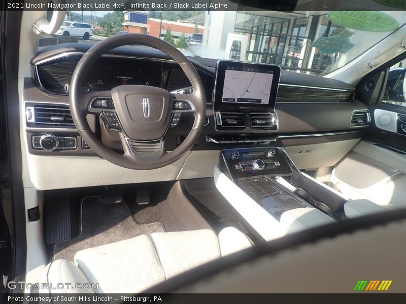 Front Seat of 2021 Navigator Black Label 4x4