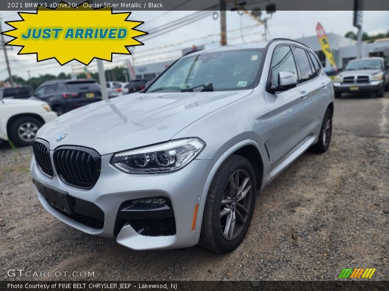 Glacier Silver Metallic / Black 2021 BMW X3 xDrive30i