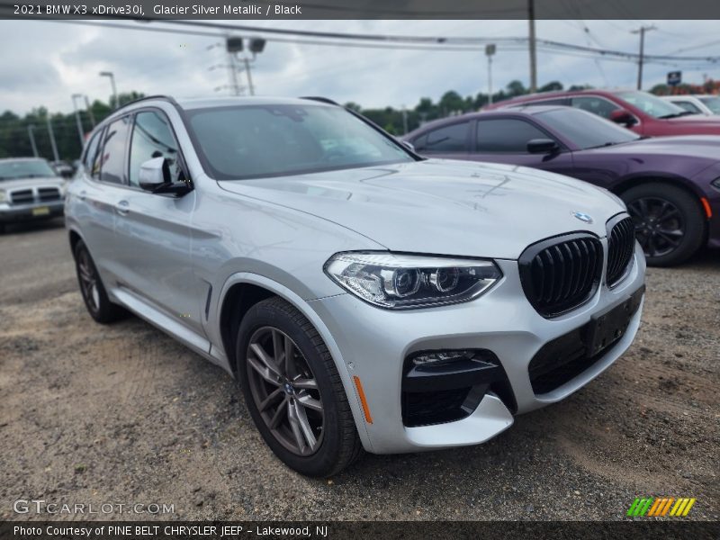 Glacier Silver Metallic / Black 2021 BMW X3 xDrive30i