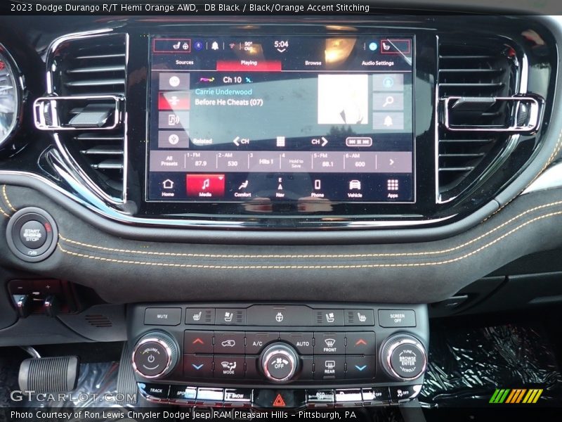 Controls of 2023 Durango R/T Hemi Orange AWD