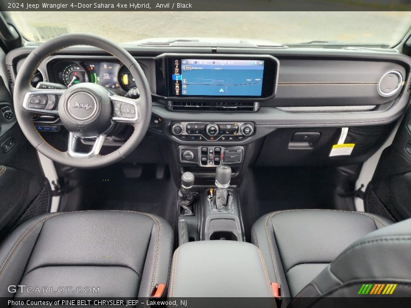 Anvil / Black 2024 Jeep Wrangler 4-Door Sahara 4xe Hybrid