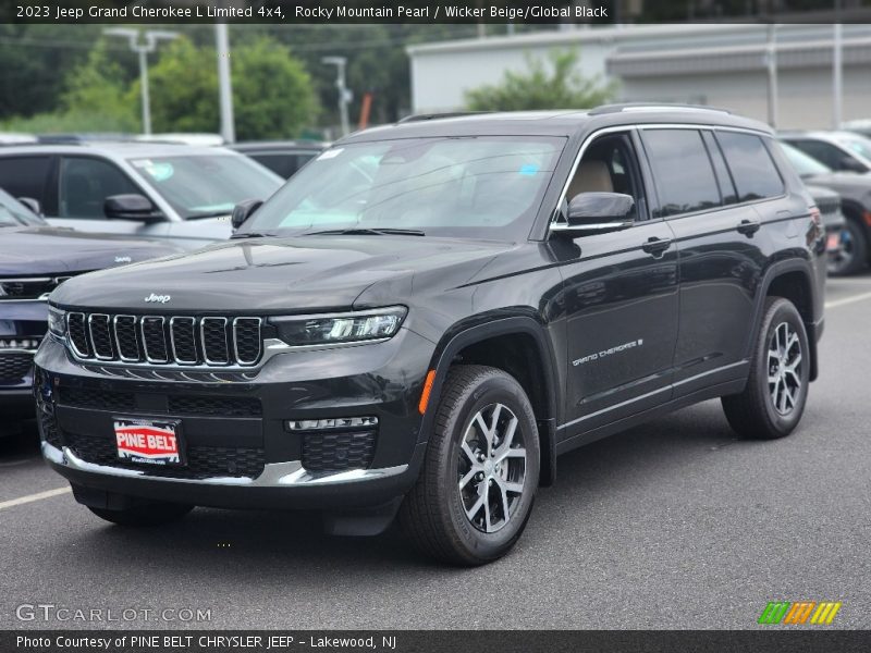 Rocky Mountain Pearl / Wicker Beige/Global Black 2023 Jeep Grand Cherokee L Limited 4x4
