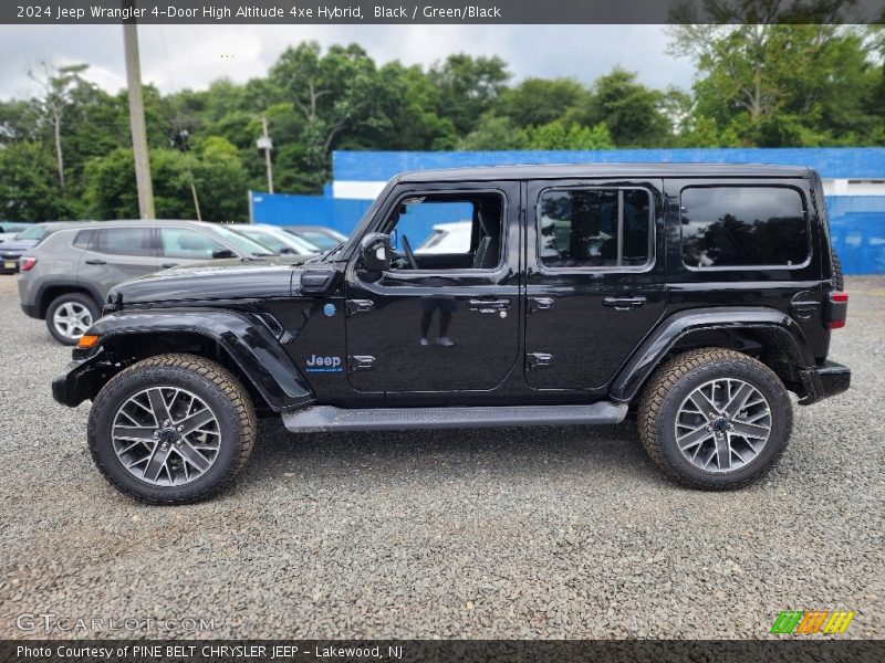 Black / Green/Black 2024 Jeep Wrangler 4-Door High Altitude 4xe Hybrid