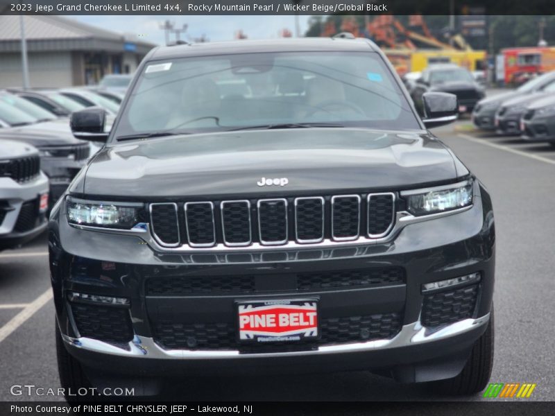 Rocky Mountain Pearl / Wicker Beige/Global Black 2023 Jeep Grand Cherokee L Limited 4x4