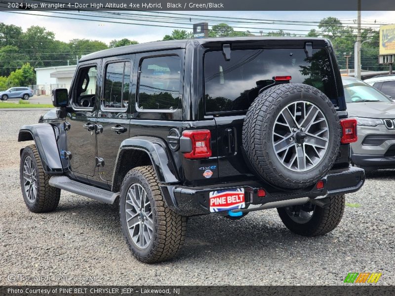Black / Green/Black 2024 Jeep Wrangler 4-Door High Altitude 4xe Hybrid