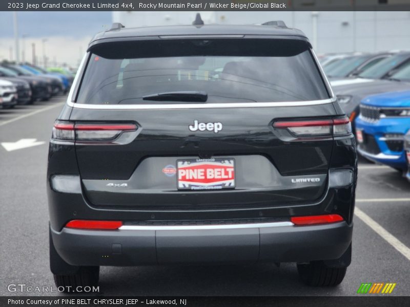 Rocky Mountain Pearl / Wicker Beige/Global Black 2023 Jeep Grand Cherokee L Limited 4x4