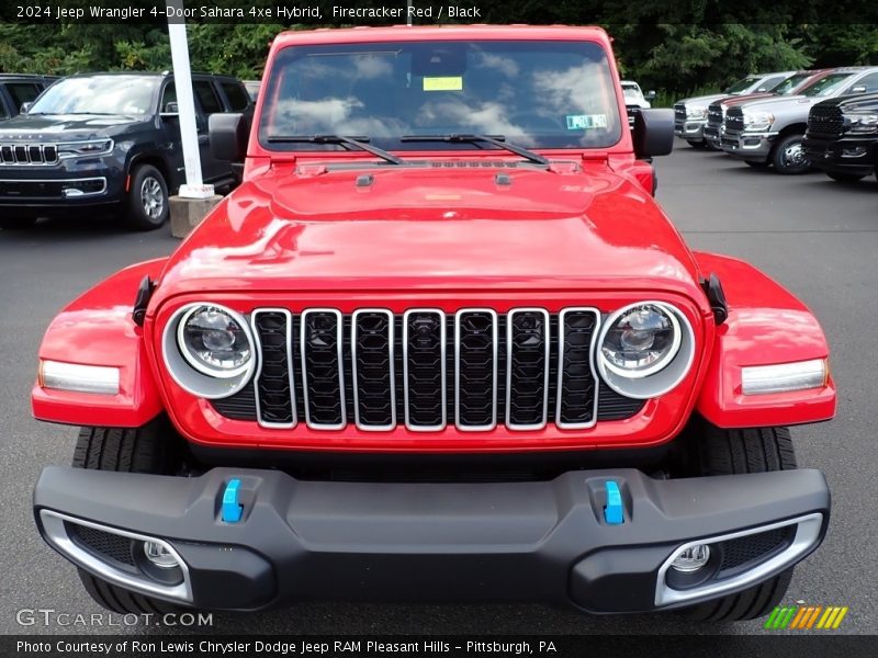 Firecracker Red / Black 2024 Jeep Wrangler 4-Door Sahara 4xe Hybrid