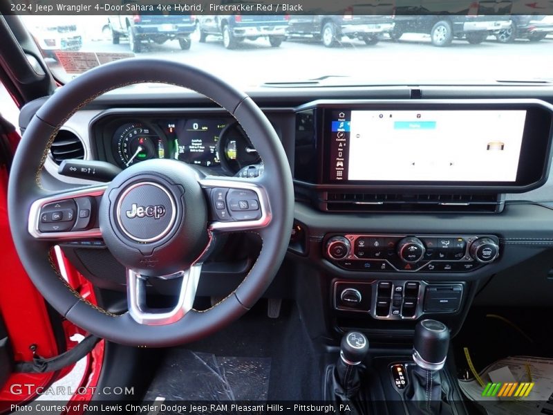 Firecracker Red / Black 2024 Jeep Wrangler 4-Door Sahara 4xe Hybrid