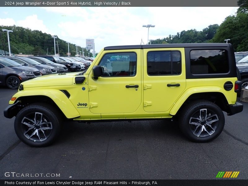 High Velocity / Black 2024 Jeep Wrangler 4-Door Sport S 4xe Hybrid