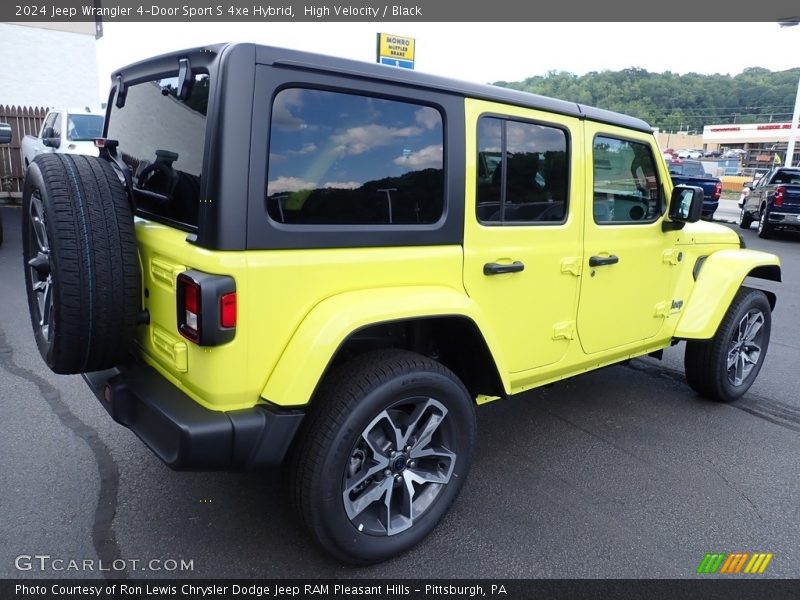 High Velocity / Black 2024 Jeep Wrangler 4-Door Sport S 4xe Hybrid