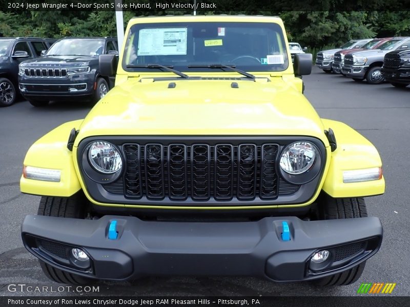 High Velocity / Black 2024 Jeep Wrangler 4-Door Sport S 4xe Hybrid