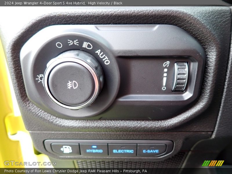 Controls of 2024 Wrangler 4-Door Sport S 4xe Hybrid