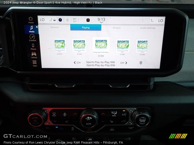 High Velocity / Black 2024 Jeep Wrangler 4-Door Sport S 4xe Hybrid