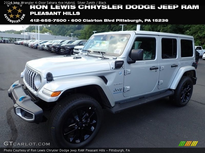 Silver Zynith / Black 2024 Jeep Wrangler 4-Door Sahara 4xe Hybrid