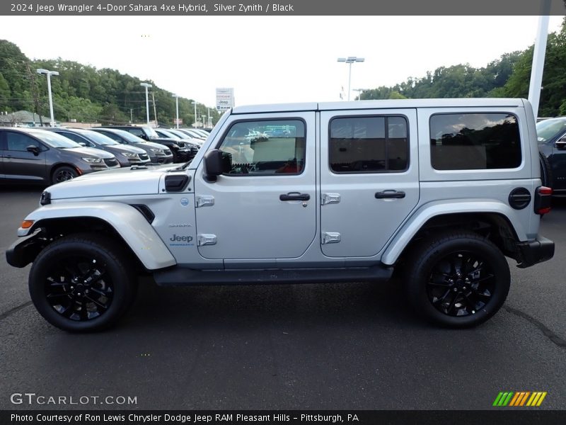 Silver Zynith / Black 2024 Jeep Wrangler 4-Door Sahara 4xe Hybrid