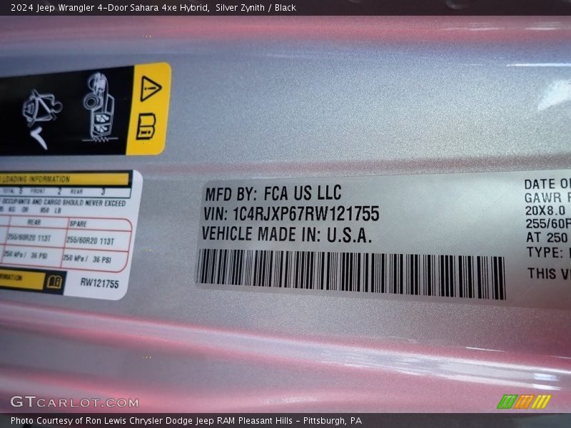 Silver Zynith / Black 2024 Jeep Wrangler 4-Door Sahara 4xe Hybrid